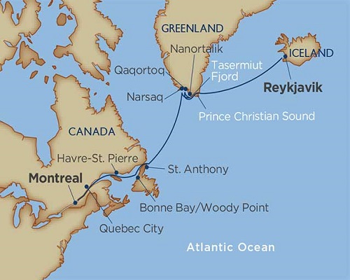 14 Days - Greenland: North Atlantic Odyssey [Reykjavik to Montreal]