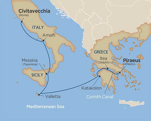 7 Days - Ancient Epicenters via the Corinth Canal [Athens to Rome]