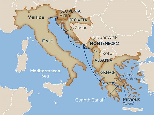 Italy, the Adriatic & Greece - Itinerary - Athens (Piraeus) to